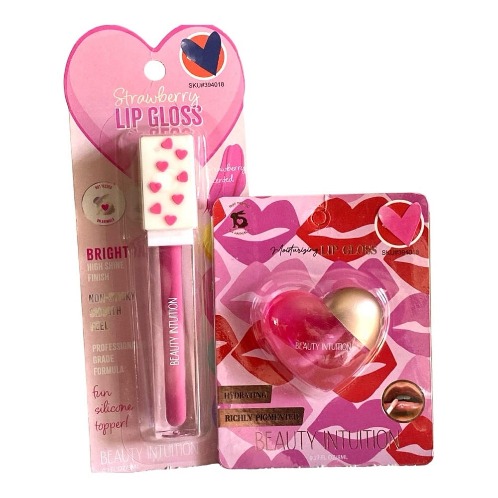 5/$25 Beauty Intuition 2pc set Strawberry Lip Gloss and nourishing